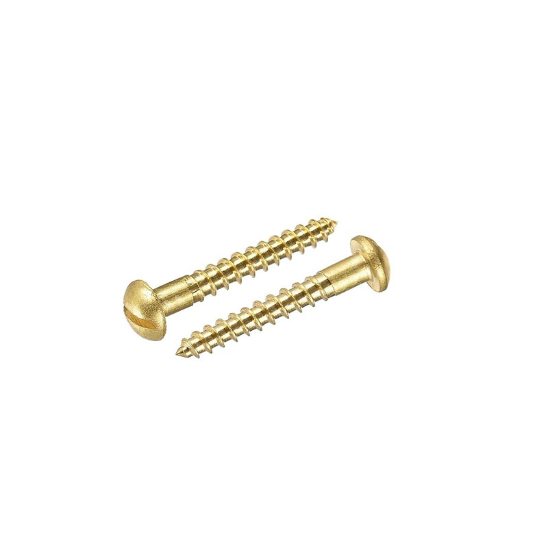 DIN 96 Slotted Round Kepala Single Thread Kayu Meneng
