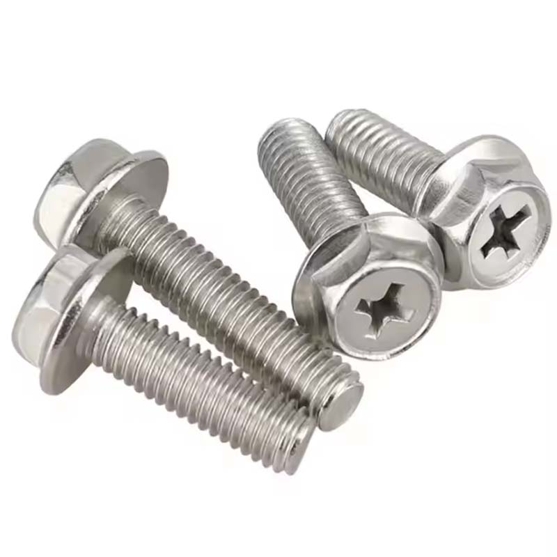 Kelas 6,8 salib hexagon flange bolt