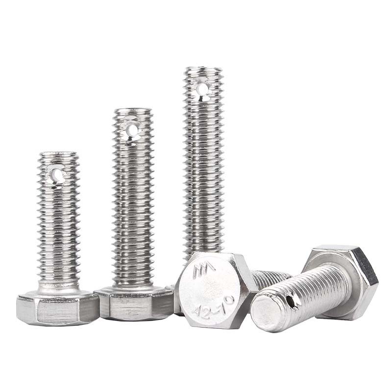 Hexagon bolts kanthi bolongan pin pisah