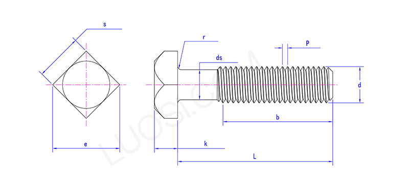 High Strength Metric Square Head Bolts