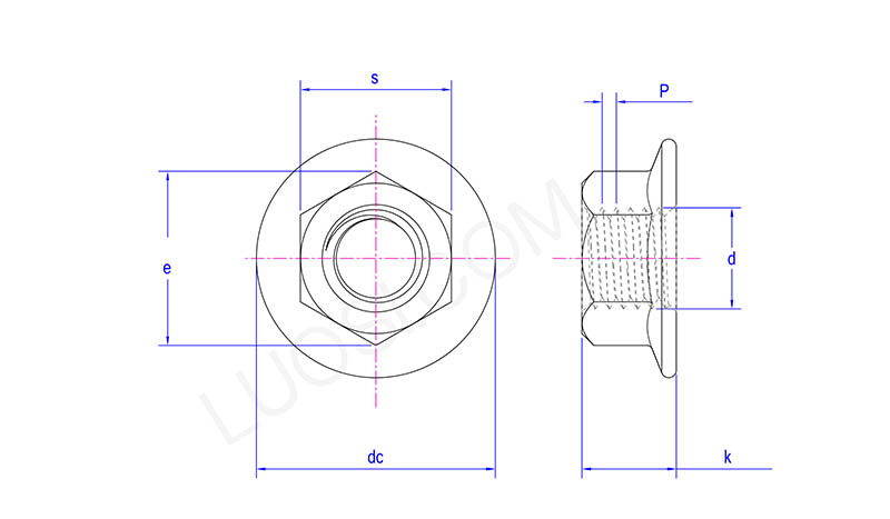 Flange Serrated Hex Nut