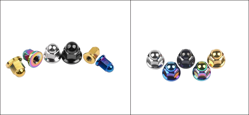 Plated Acorn Hexagon Nuts with Flange