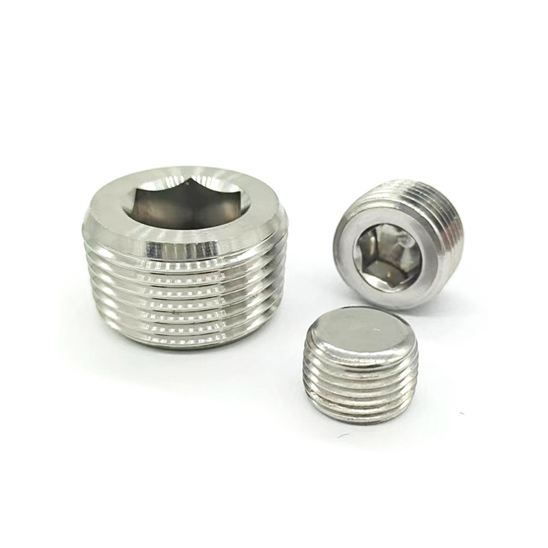NPT Pipe Plug Pas Soket Benang Hex Internal