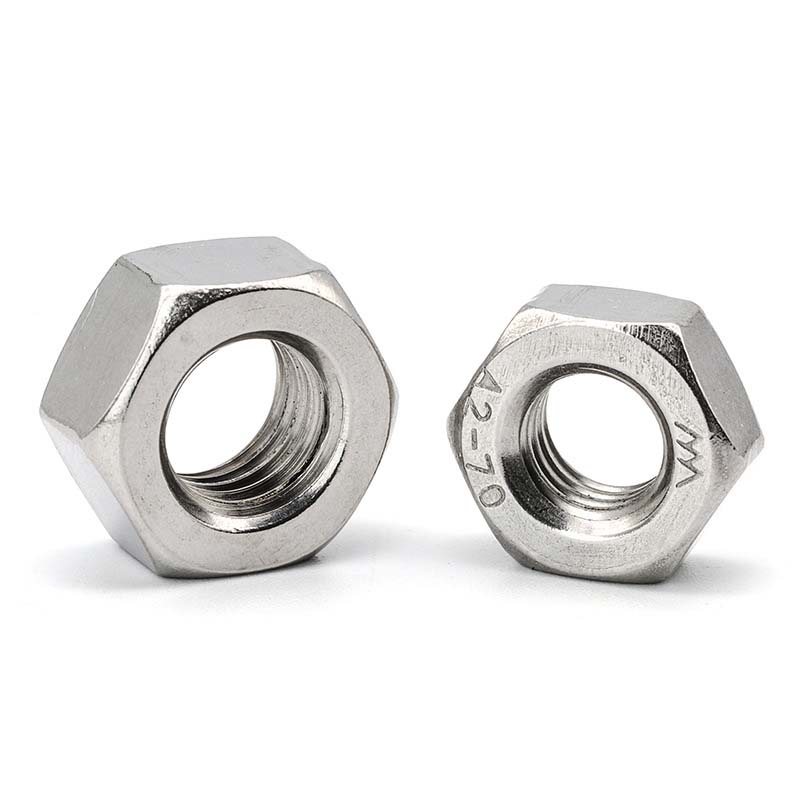 Semi rampung nut tipis hexagon